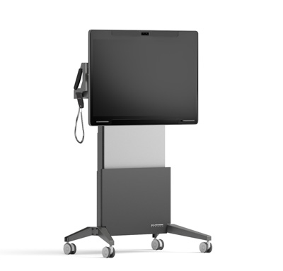 FPS1/EL/CSP55/GG Electric Lift Mobile Stand Designed for Webex Board Pro 55″, Graphite and Gray