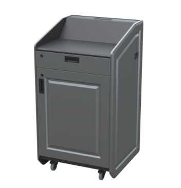 LEX31-W SGT Multimedia Lectern - Wedge Top, Shark Grey