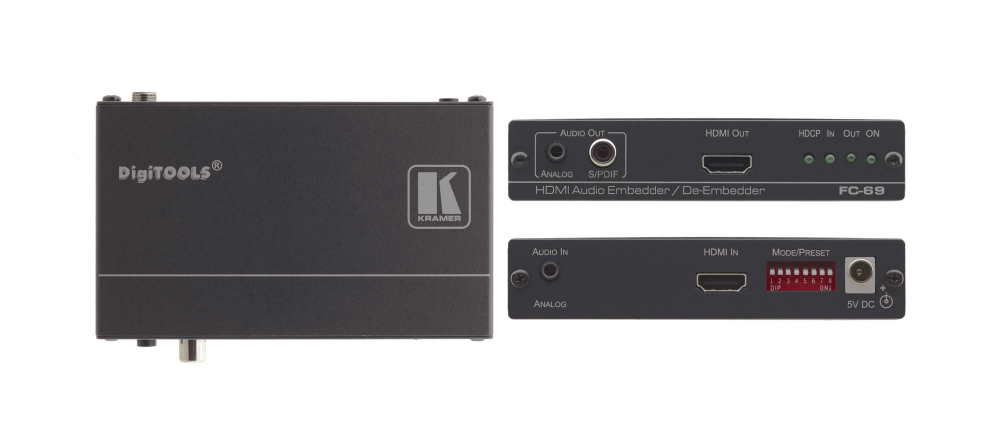 FC-69 4K60 4:2:0 HDMI Audio Embedder/De–Embedder