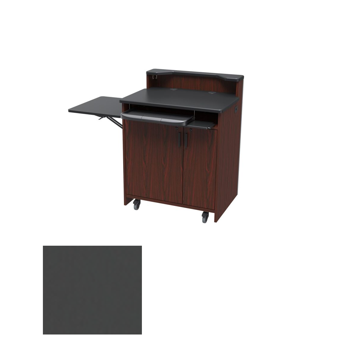 PD3009 STL Teaching Podium with Folding Shelf, Storm