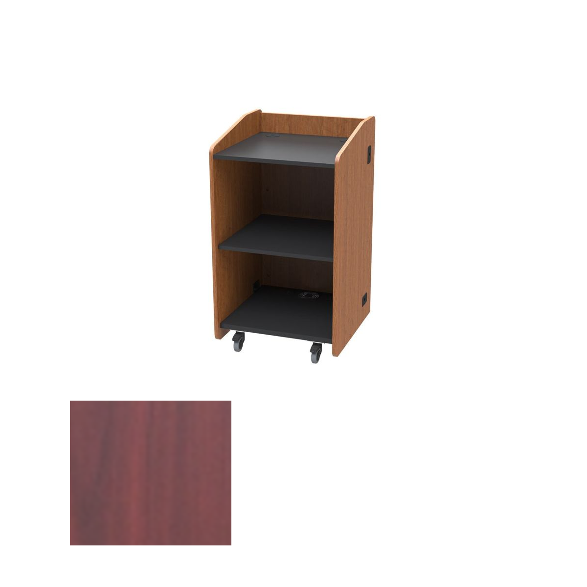 LE3060 BWL Open Lectern, Brazilian Walnut