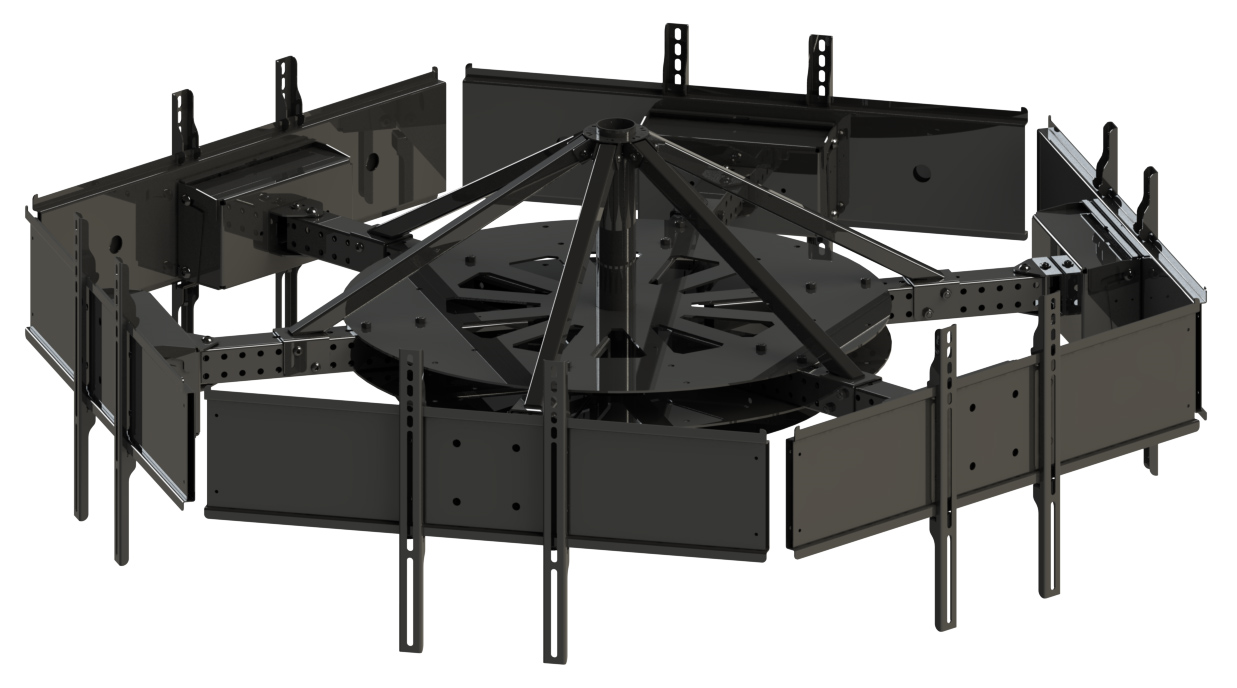 DST942-6 Multi-Display Ceiling Mount with Six Telescoping Arms for 37" to 42" Displays
