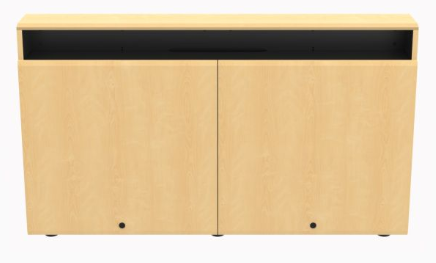 CR2-WM FMT Dual Rack Wall Mounted Credenza, Fusion Maple