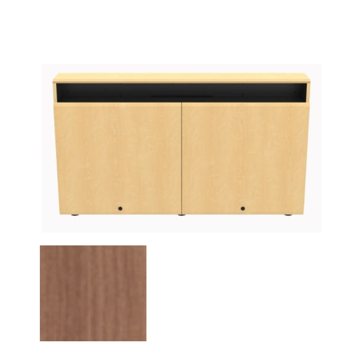 CR2-WM RCT Dual Rack Wall Mounted Credenza - River Cherry