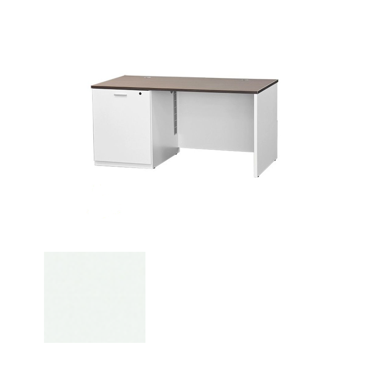 DSYZ6030RK-L WHL Multi-Functional Desk, Rack on Left Side, White