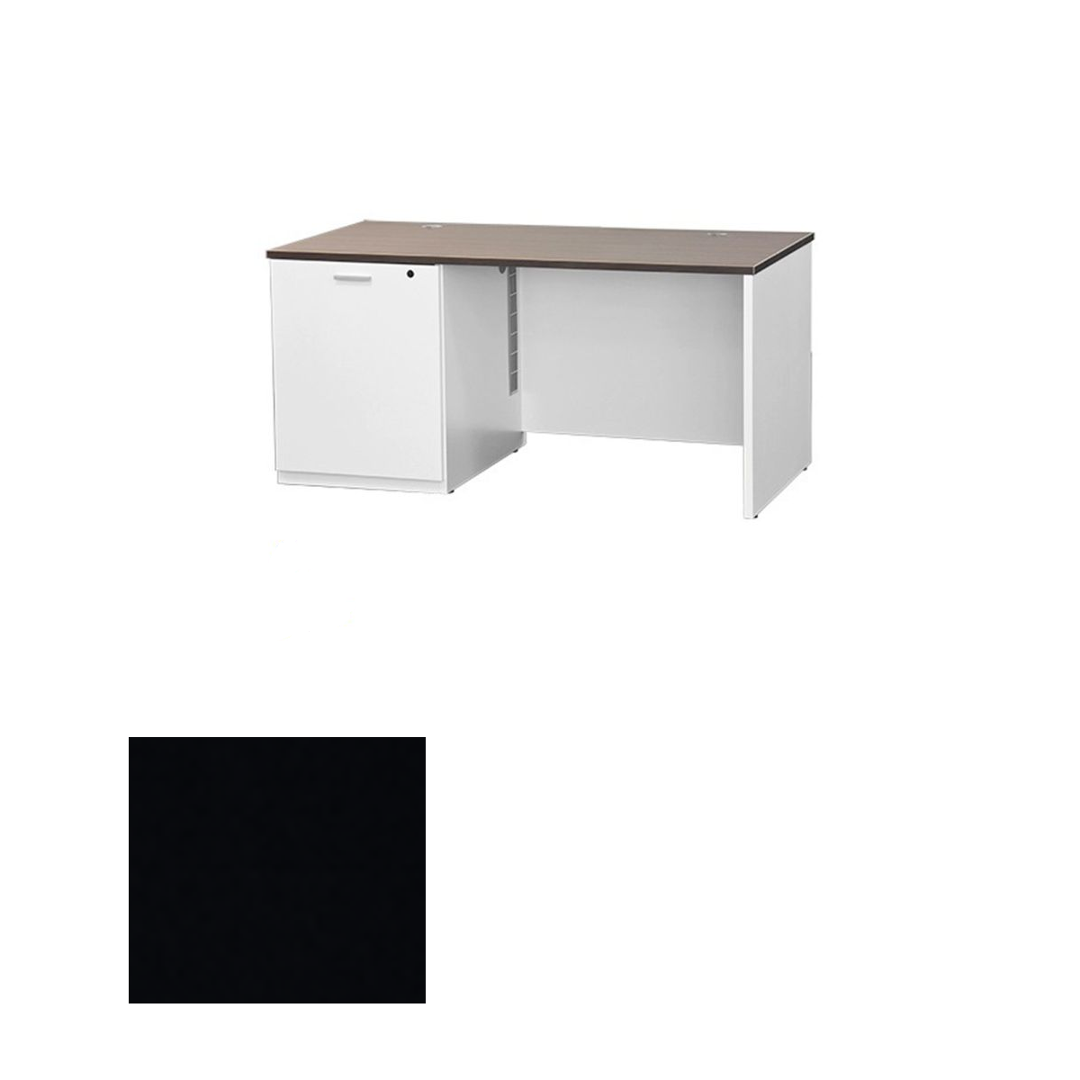 DSYZ6030RK-R BKL Multi-Functional Desk, Rack on Right Side, Black