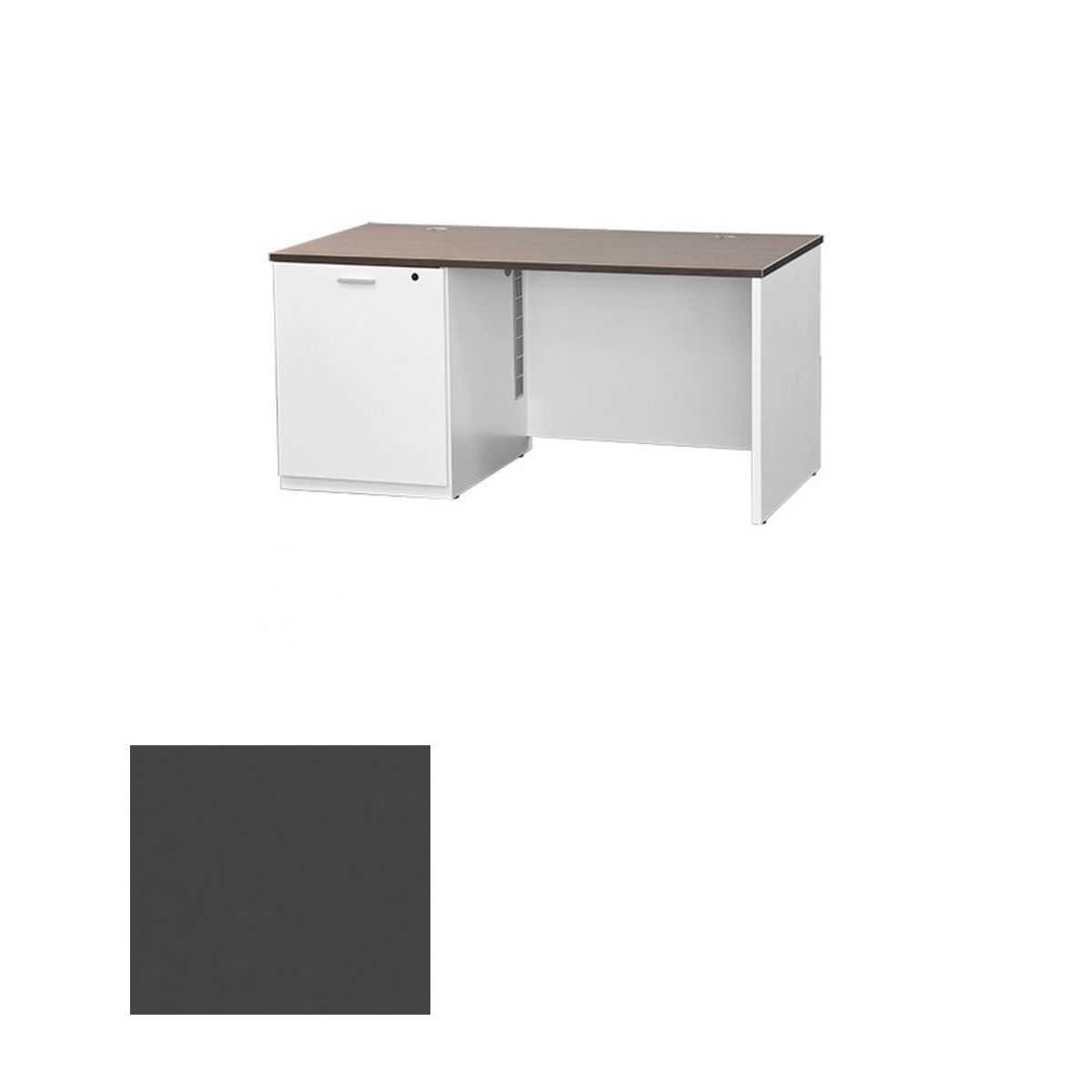 DSYZ6030RK-R STL Multi-Functional Desk, Rack on Right Side, Storm