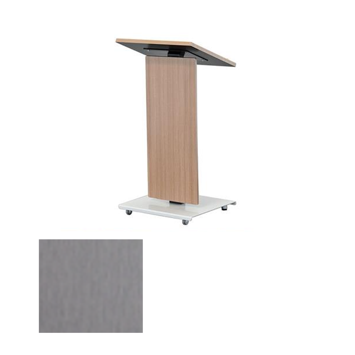 LEXYZ20-L BAT Modern Lectern, Brushed Aluminum