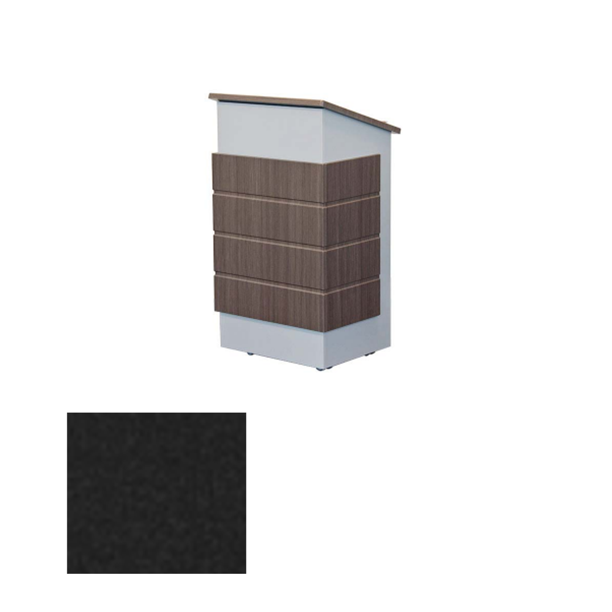 LEXYZ26 EBT Modern Elegant Mobile Lectern, Ebony