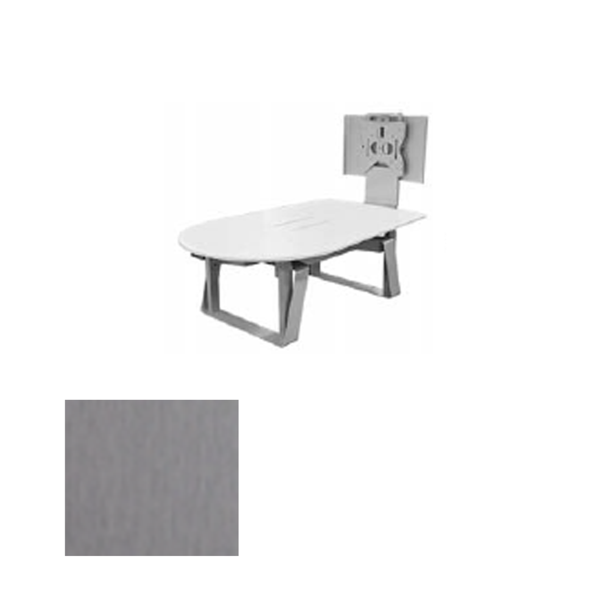 TLF4X6-B BAT Sit/Stand Collaboration & VC Table, Brushed Aluminum