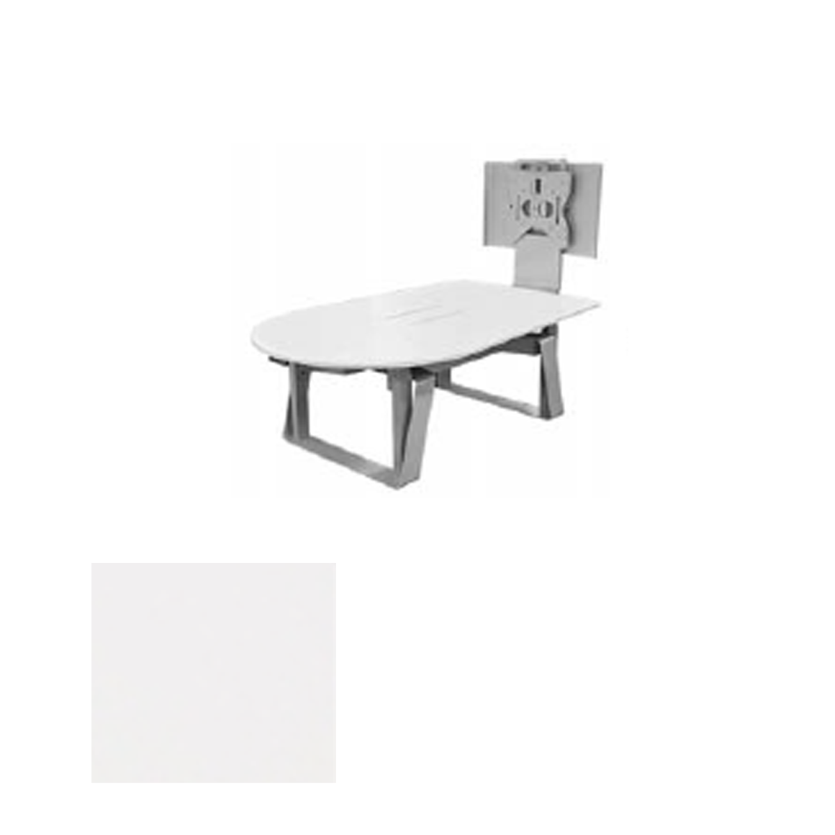 TLF4X6-B CWT Sit/Stand Collaboration & VC Table, Crystal White