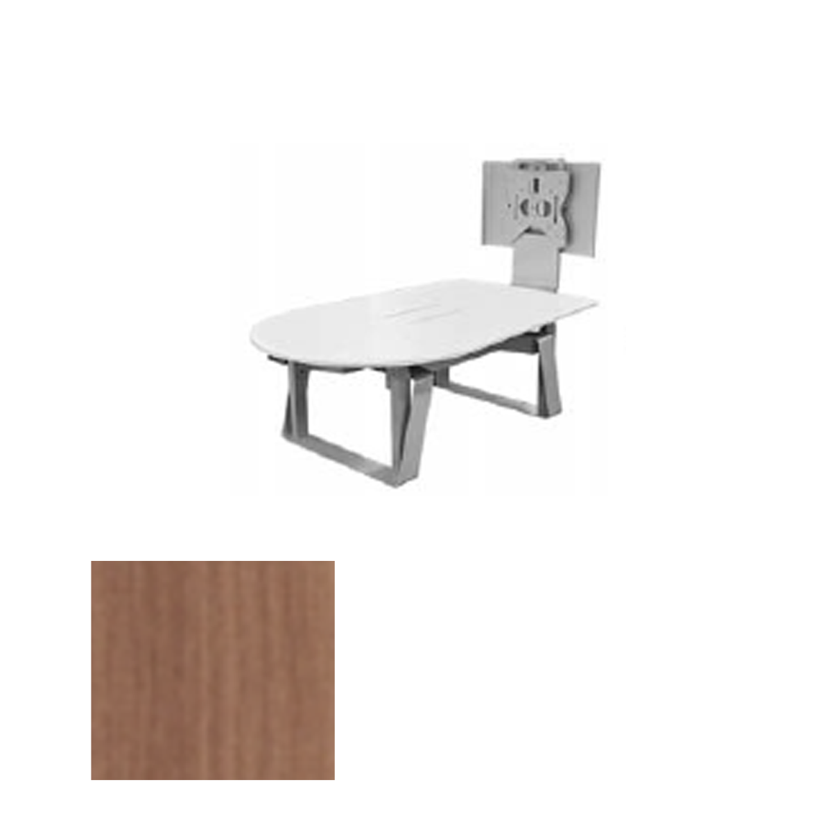 TLF4X6-B RCT Sit/Stand Collaboration & VC Table, River Cherry