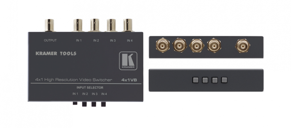 4x1 VB 4x1 Composite Video Mechanical Switcher