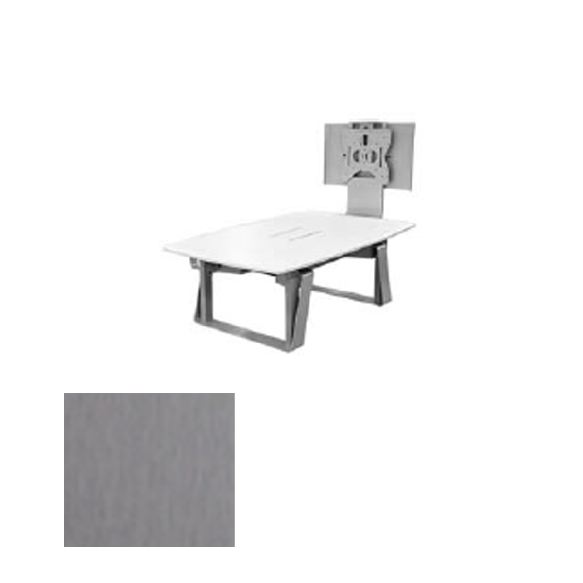 TLF4X6-R BAT Sit/Stand Collaboration & VC Table, Brushed Aluminum