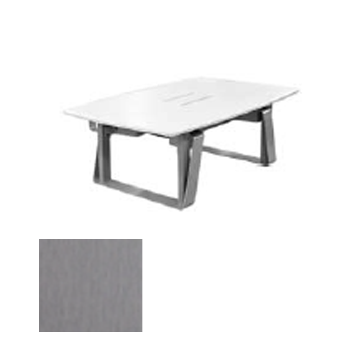 TLF4X6-R-NM BAT Sit/Stand Collaboration & VC Table, Brushed Aluminum