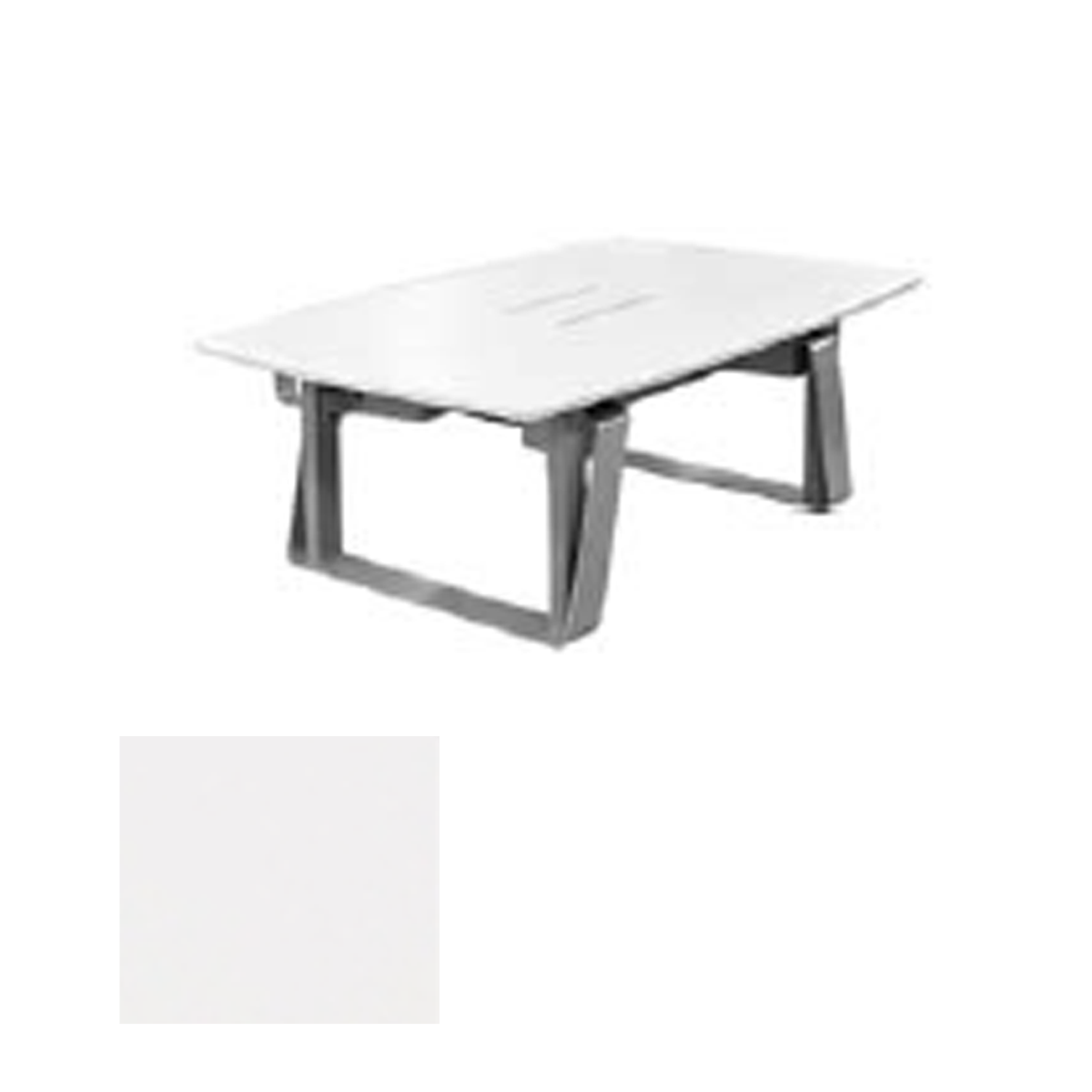 TLF4X6-R-NM CWT Sit/Stand Collaboration & VC Table, Crystal White