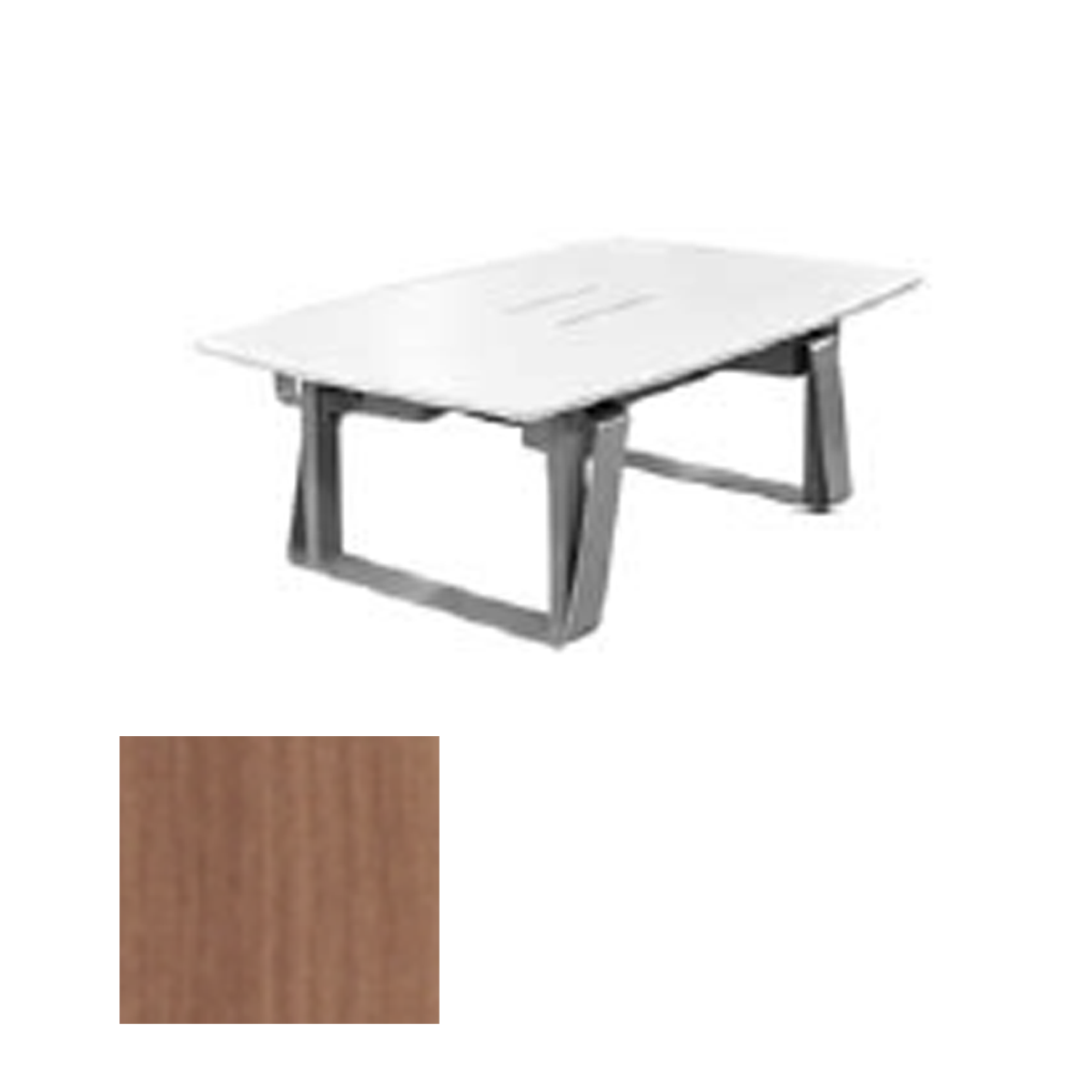 TLF4X6-R-NM RCT Sit/Stand Collaboration & VC Table, River Cherry