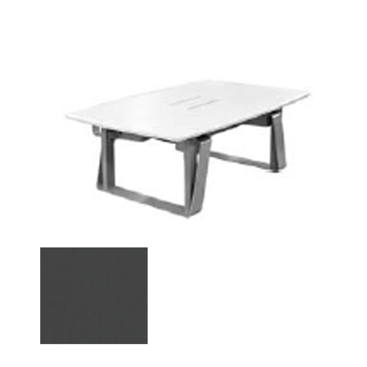 TLF4X6-R-NM SGT Sit/Stand Collaboration & VC Table, Shark Grey