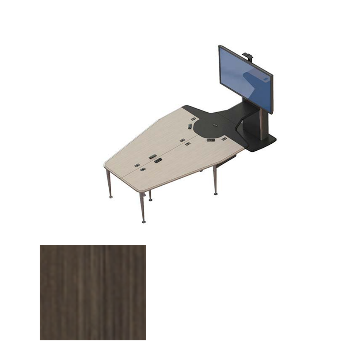 VC-TABLE T1 PACKAGE BRT Video Conference Table + 1x TP800 Monitor Stand