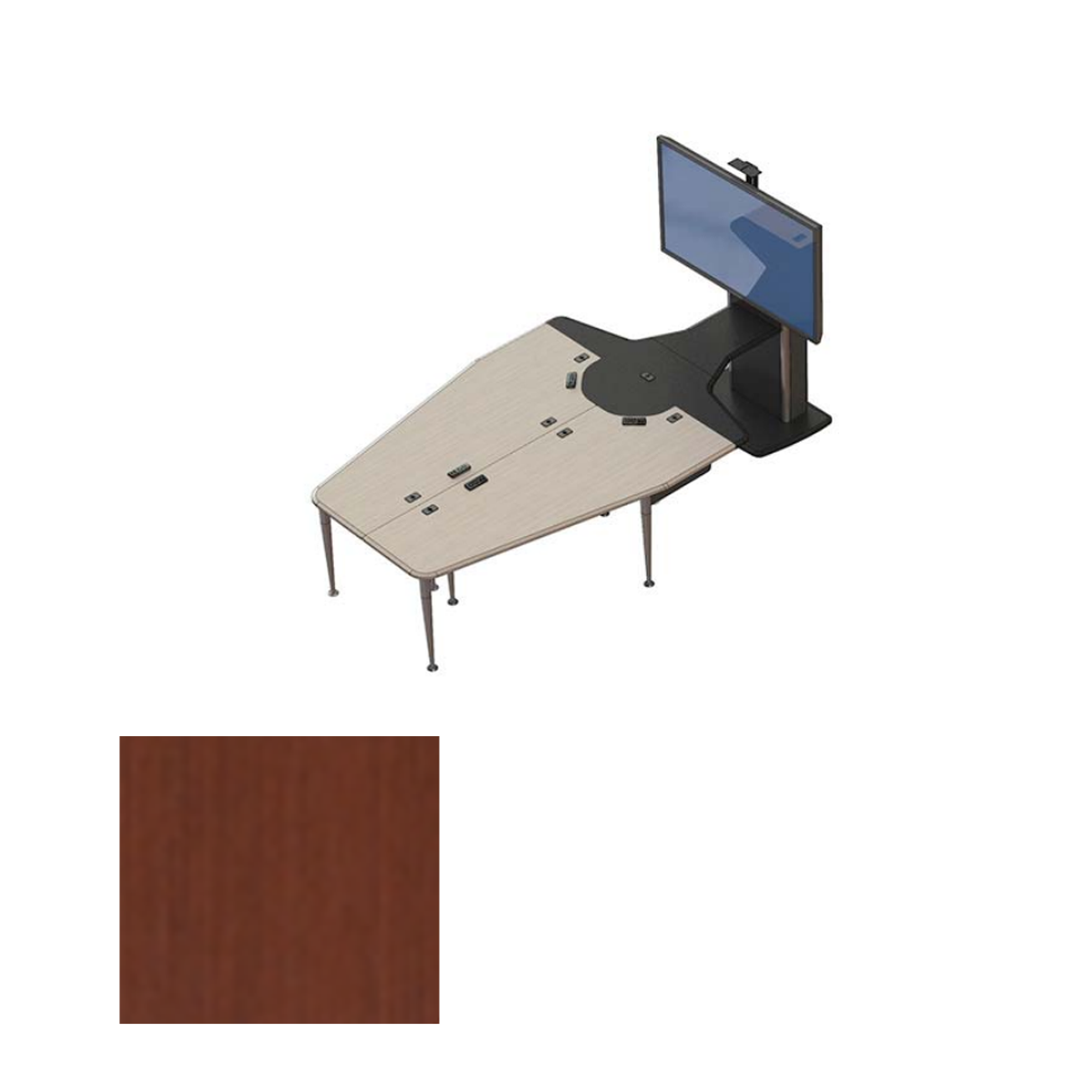 VC-TABLE T1 PACKAGE CLT Video Conference Table + 1x TP800 Monitor Stand