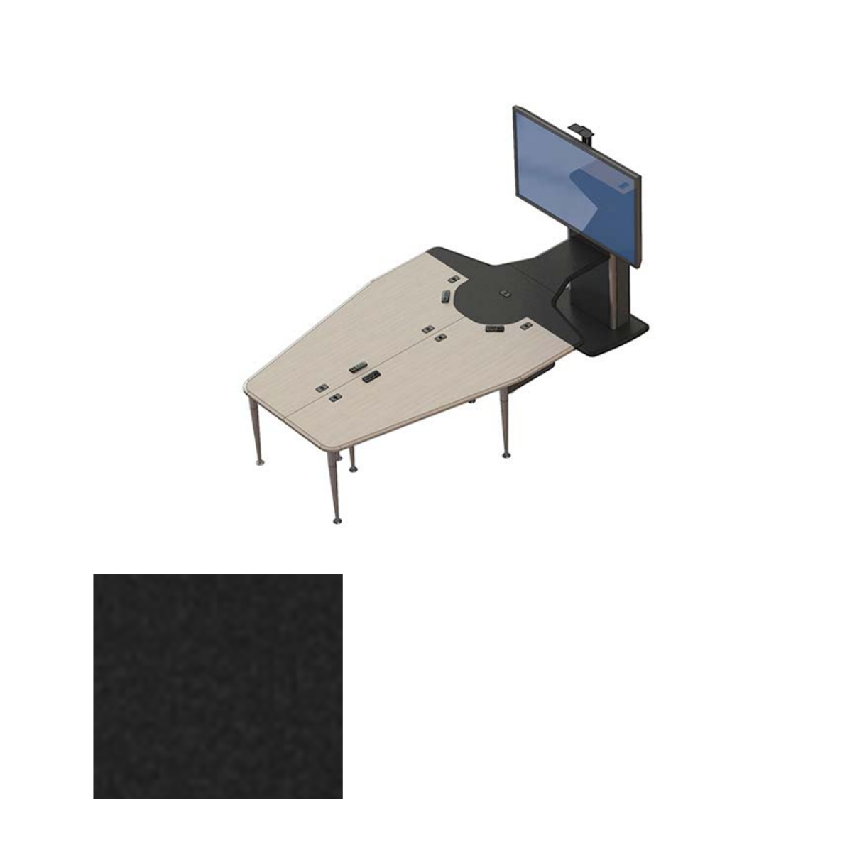 VC-TABLE T1 PACKAGE EBT Video Conference Table + 1x TP800 Monitor Stand