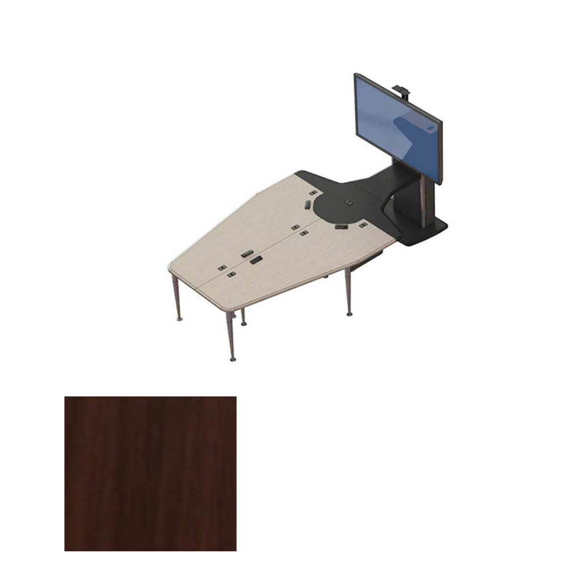 VC-TABLE T1PACKAGE ELT Video Conference Table + 1x TP800 Monitor Stand