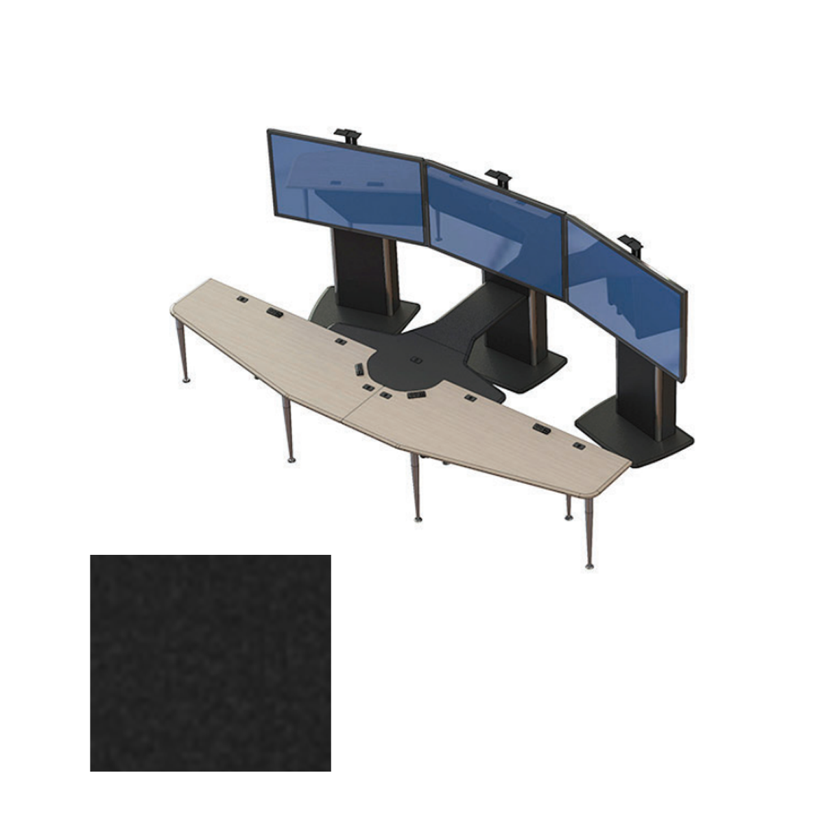 VC-TABLE T2 PACKAGE EBT Video Conference Table, Ebony