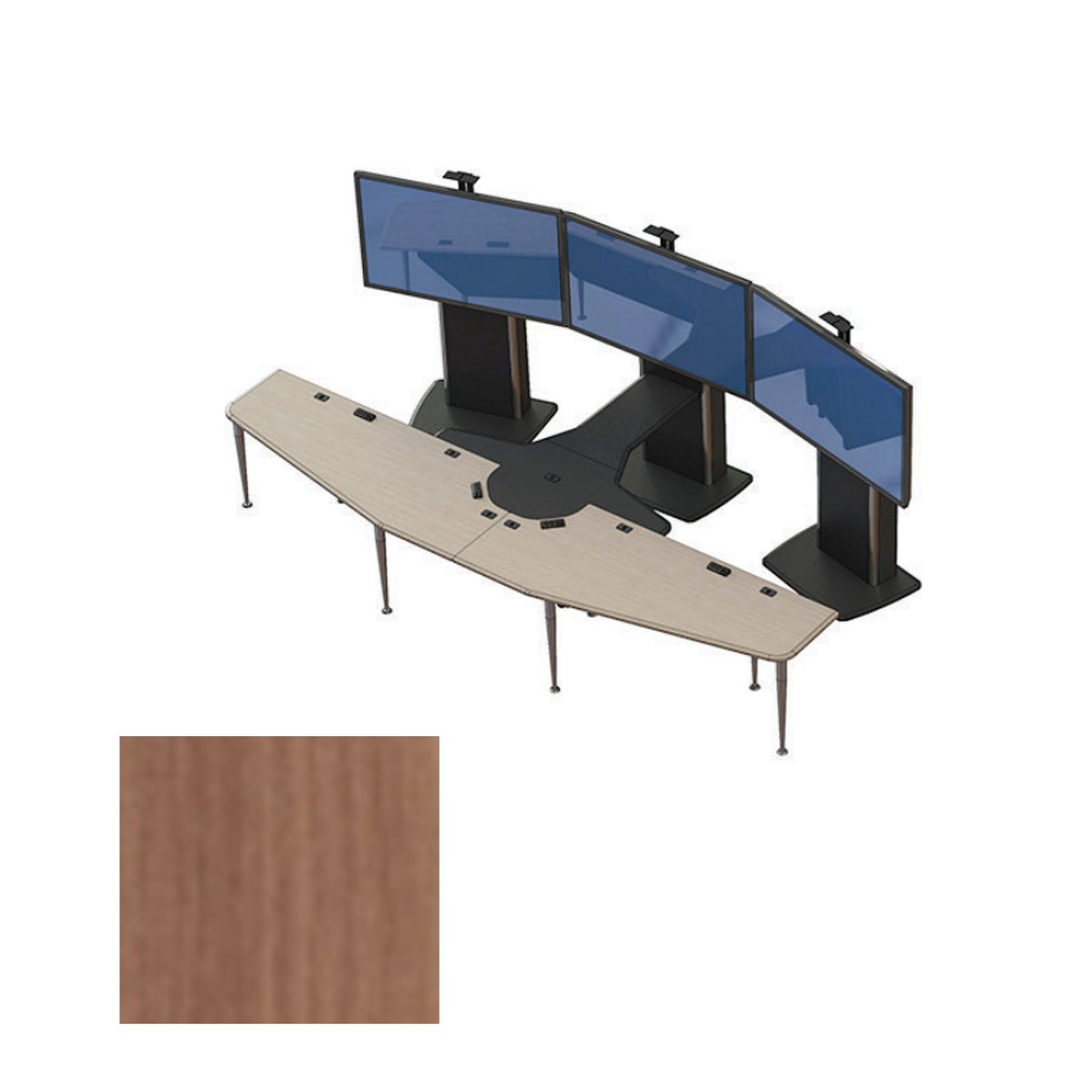 VC-TABLE T2 PACKAGE RCT Video Conference Table, River Cherry