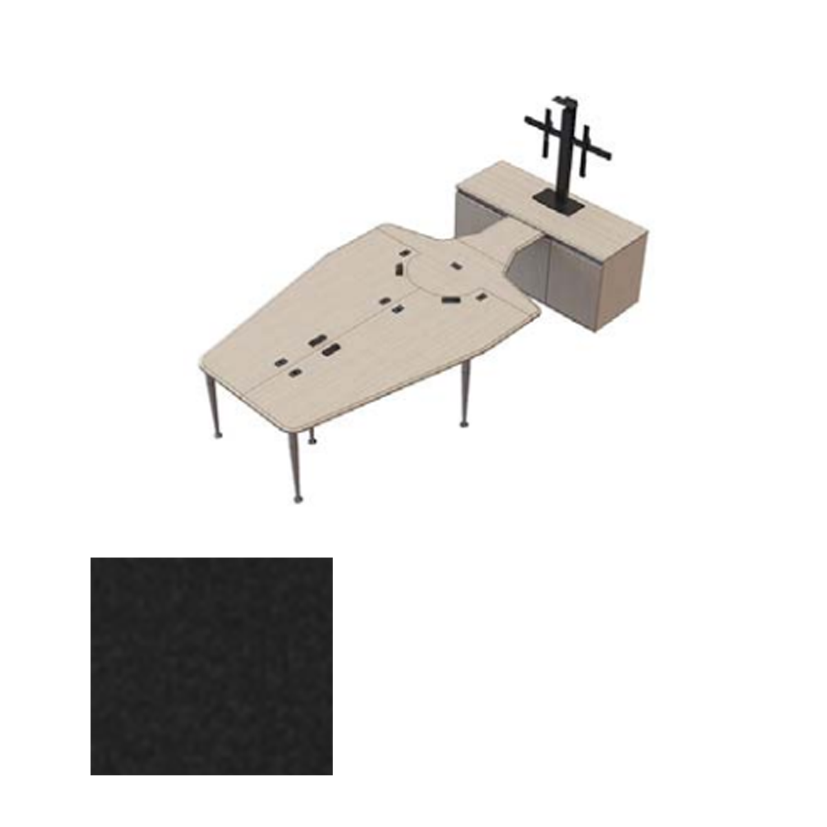 VC-TABLE T3 PACKAGE EBT Video Conference Table, Ebony