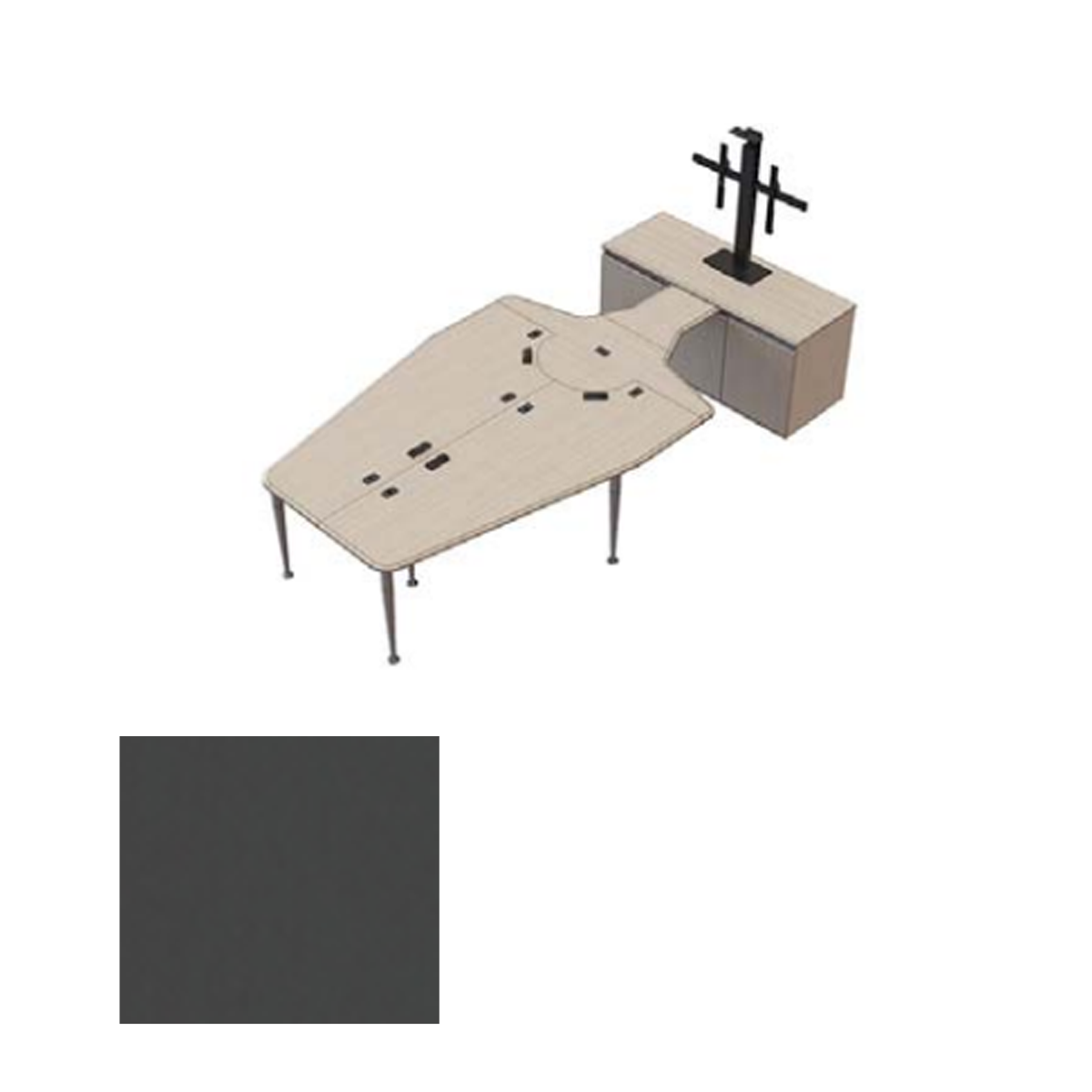 VC-TABLE T3 PACKAGE SGT Video Conference Table, Shark Grey