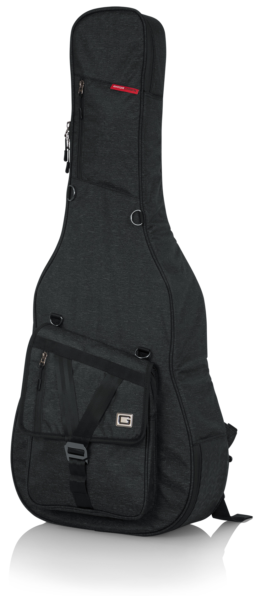 GT-ACOUSTIC-BLK Transit Acoustic Guitar Bag; Charcoal