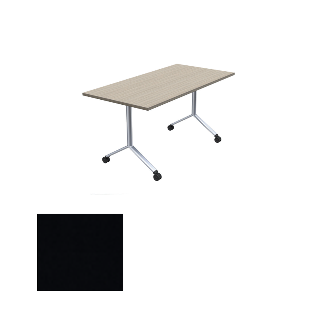 DFYZ6424 BKL Folding Training Desk (62" X 24"), Black