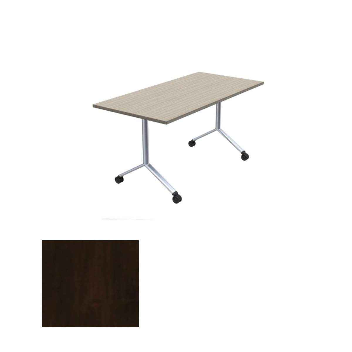 DFYZ6424 CHL Folding Training Desk (62" X 24"), Cherry Hill Plank