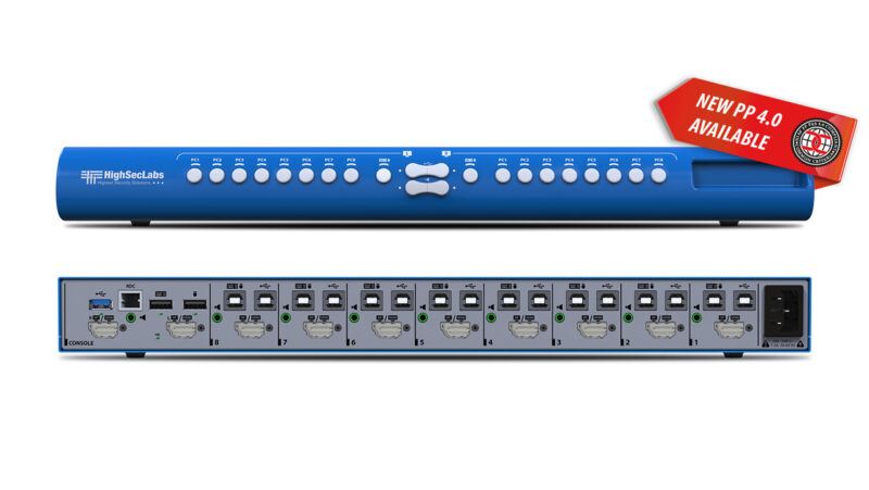 SX82PHU-4 8 to 2 Secure DP/HDMI 4K 60HZ KVM Mini-Matrix w/fUSB, PP4.0
