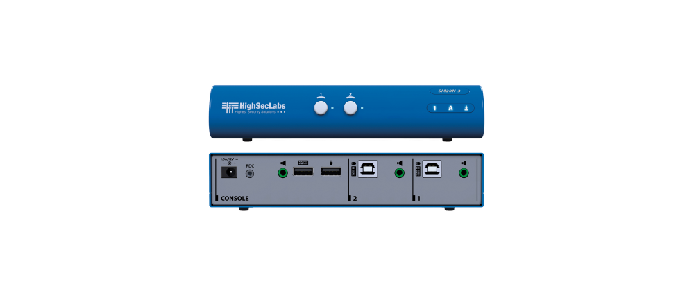 SM20N-3 HighSecLabs Secure 2–Port KM Switch