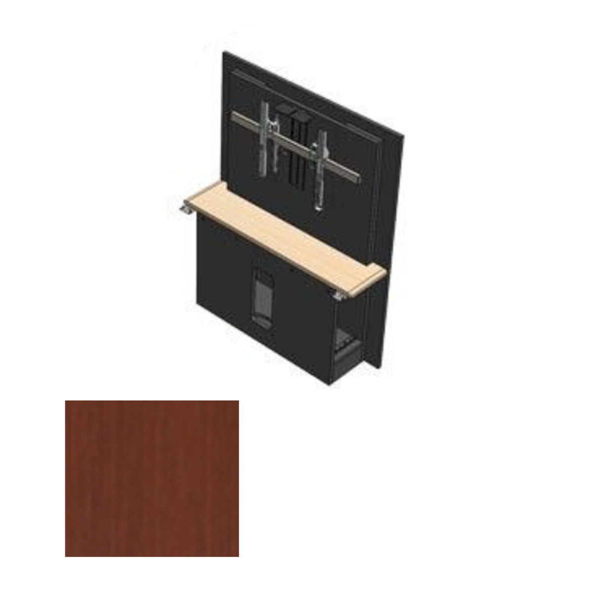 526RW-XL CLT T526 Table - Section with Single XL Monitor Mount, Clove