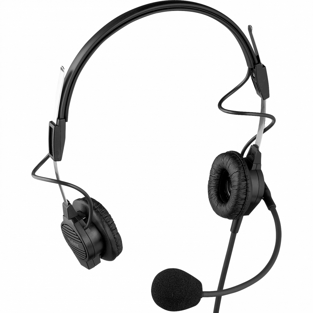 PH-44 Dual-sided Headset with Flexible Dynamic Boom Mic