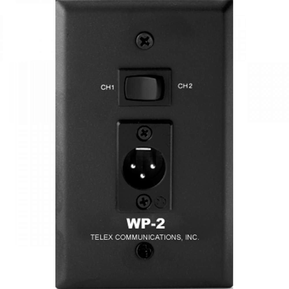 WP-2 1CH Wall Plate with 2CH Switch-Male XLR-3
