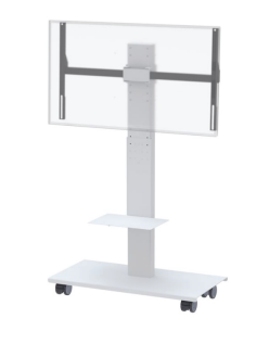 SYZ84-CS55W Mobile Monitor Stand, White