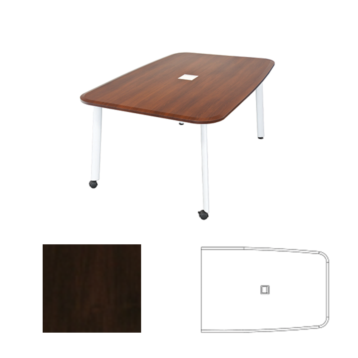 TCYZ46S-E CHL Collaboration/Video Conference Table, Cherry Hill Plank