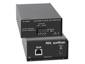 SF-NP40DE Network to 40 W Stereo Power Amplifier - Dante - Export Model