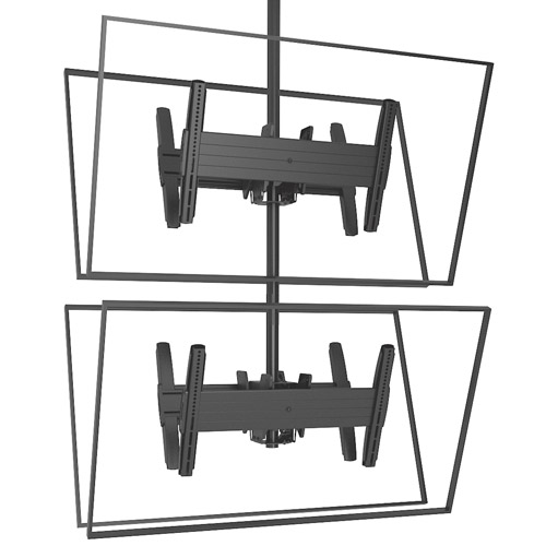 LCB1X2U FUSION Large Back-to-Back Stacked Ceiling Mounts