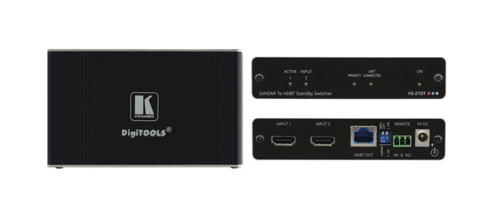 VS-21DT 4K60 4:2:0 2 HDMI to HDBaseT Auto Switcher