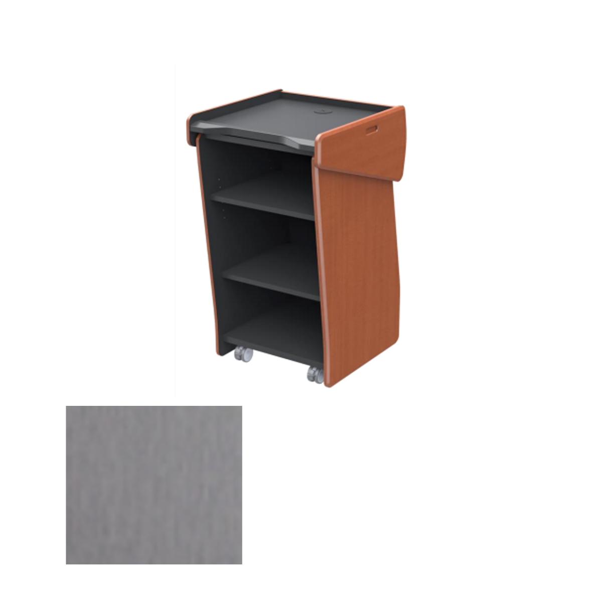 LEX41 BAT Modern Lectern, Brushed Aluminum