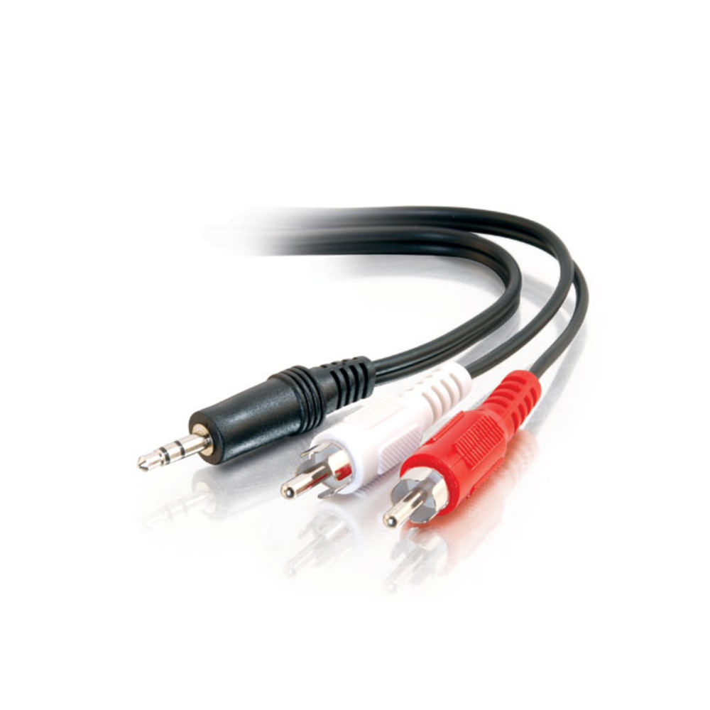 CG40423 6ft 3.5mm Stereo Male to (2) RCA Male Y-Cable