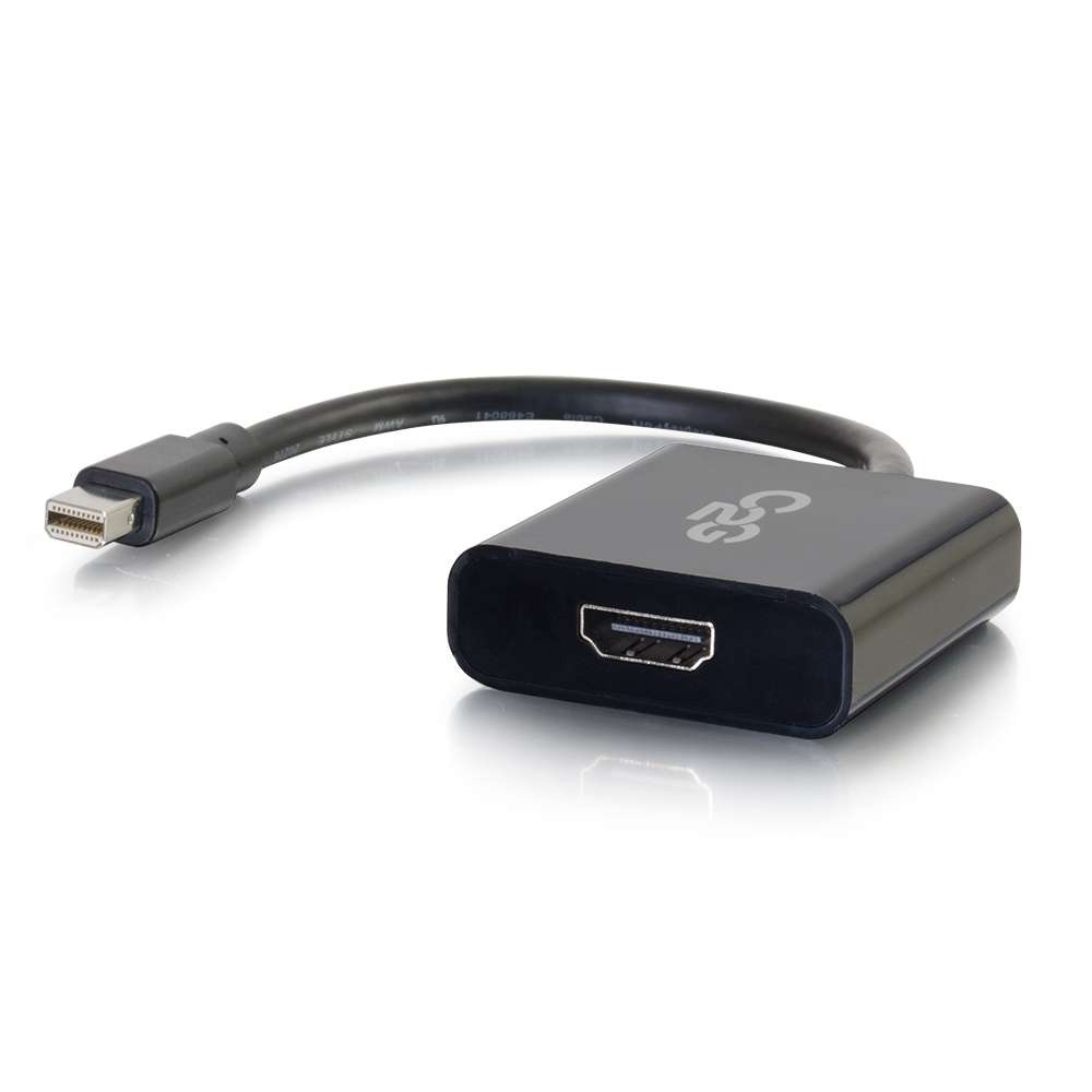 CG54307 8in C2G Mini DisplayPort M to HDMI F Active 3D 4K Black