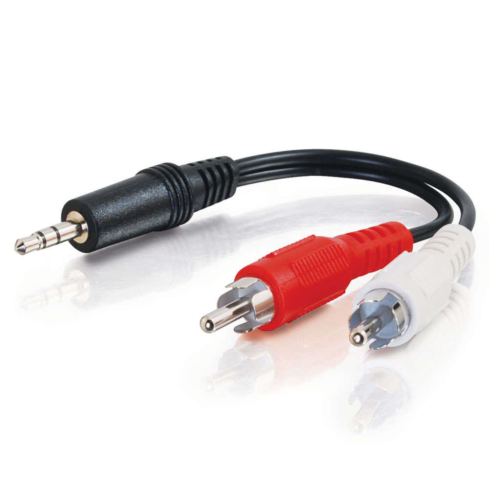 CG39942 3ft 3.5mm Stereo Male to (2) RCA Male Y-Cable