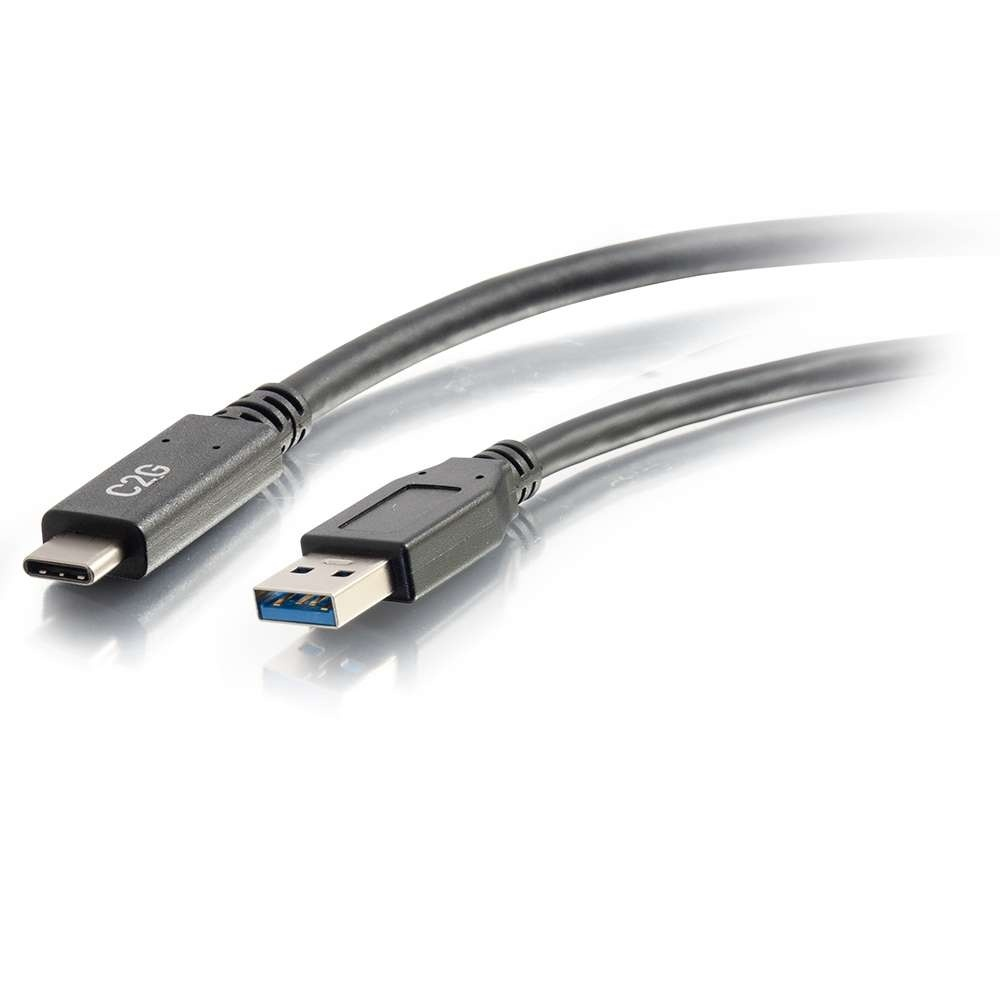 CG28831 3ft (0.9m) USB-C to USB-A 3.2 Gen 1 (5Gbps) Cable M/M - Black