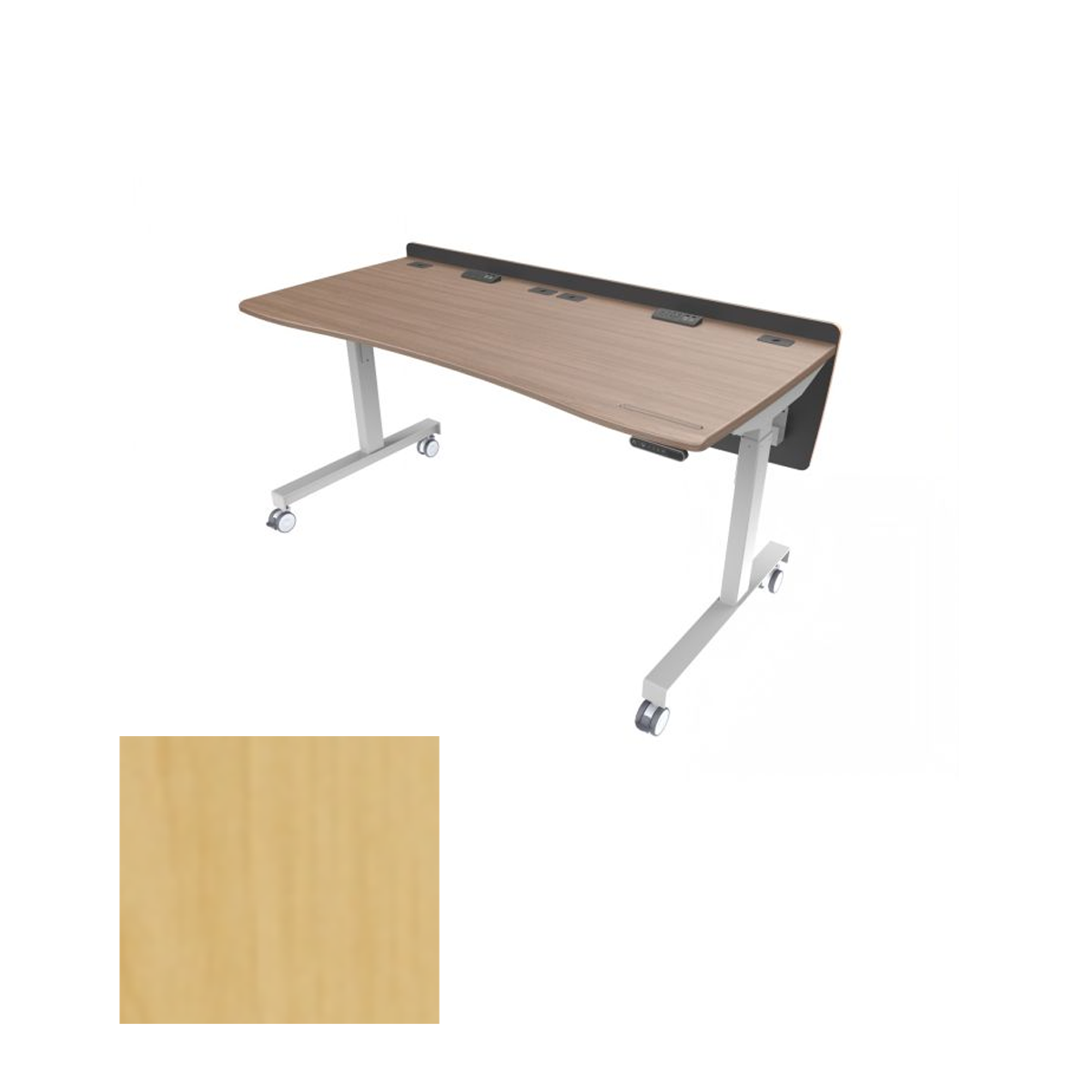 DS6330-LFT FMT Electric Lift Sit/Stand Desk, Fusion Maple