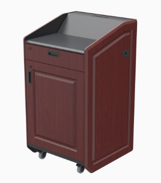 LEX31-W CLT Multimedia Lectern - Wedge Top, Clove